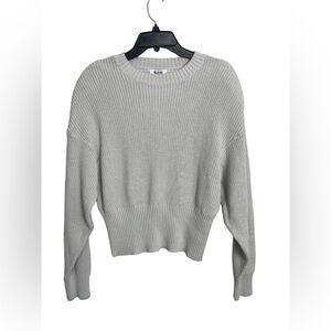 525 AMERICA | CREWNECK SHAKER STITCH SWEATER | SILVER NWT Large